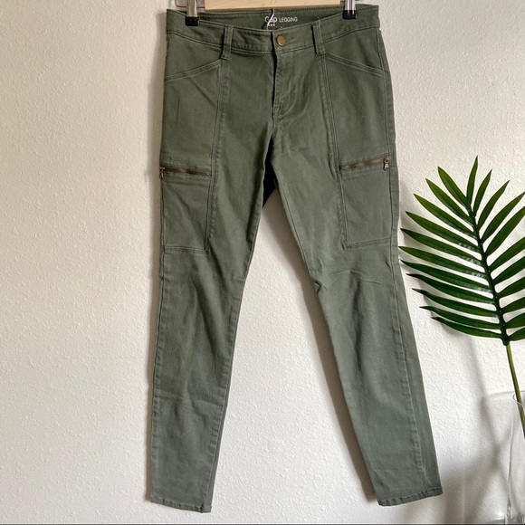 green utility jeans